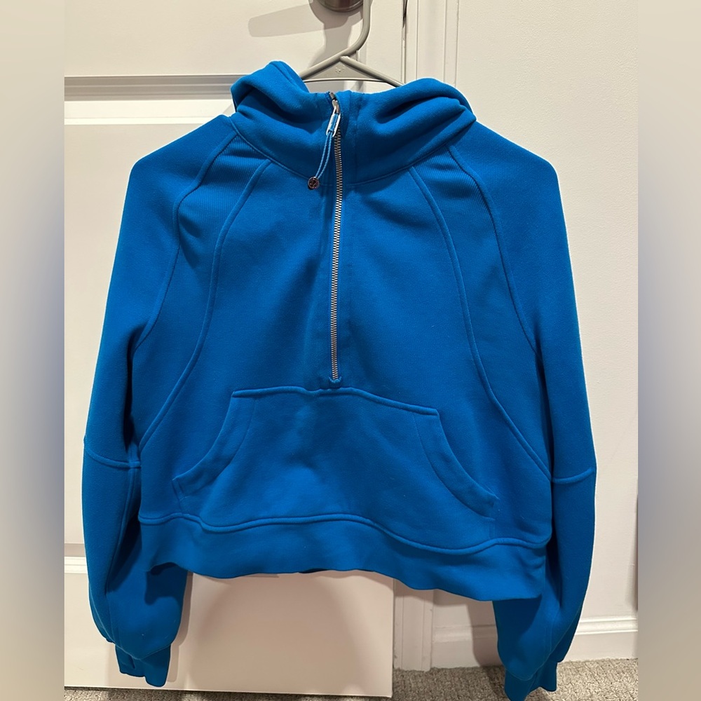 Lululemon Scuba Oversized Half-Zip Hoodie Poolside Blue Size XS/S